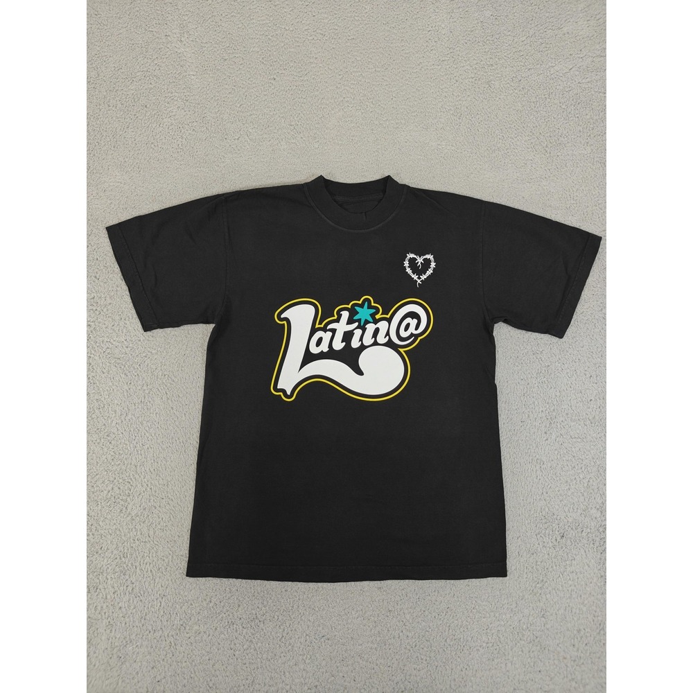 Karol G‎ Latina Shirt Mens Small Black Heavyweight Barbed Wire Heart 13 Made USA